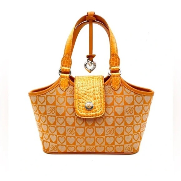 BRIGHTON Orange 2005 Vintage RARE Juliet Signature Handbag - Picture 2 of 14